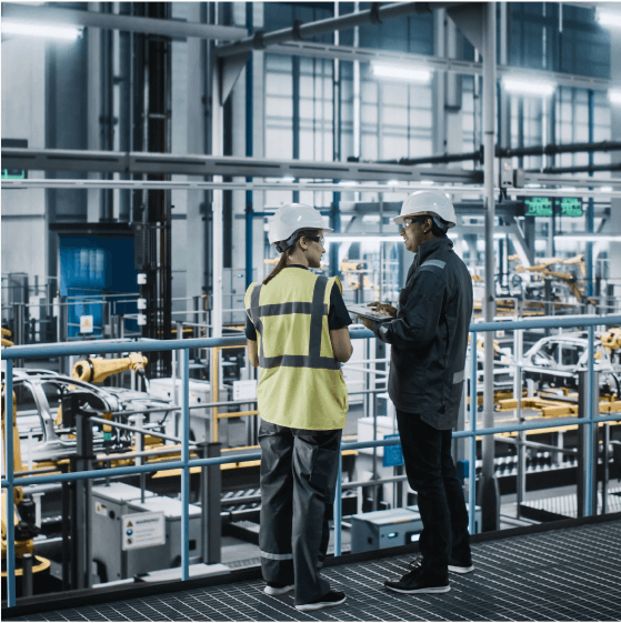 Two People On Factory Floor